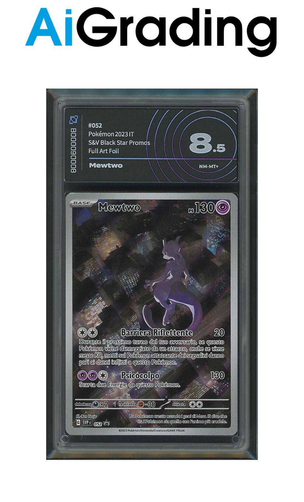 Mewtwo Black Star Promo 052 151 Gradata AiGrading Voto 8,5 - B000090008 -