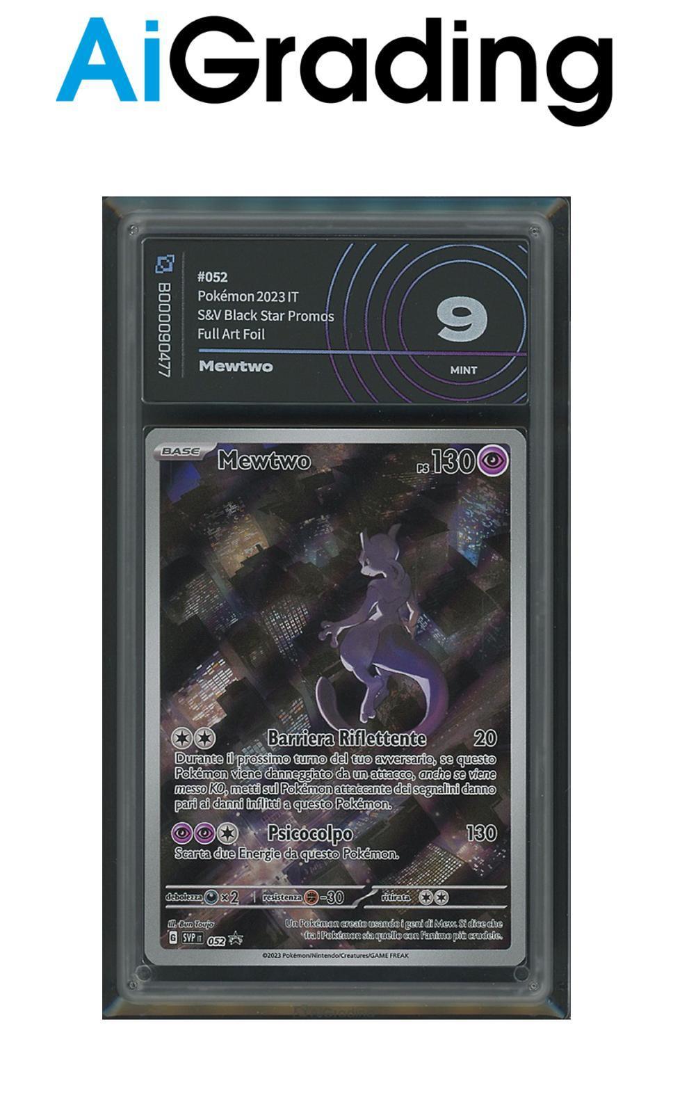 Mewtwo Black Star Promo 052 151 Gradata AiGrading Voto 9 - B000090477 -