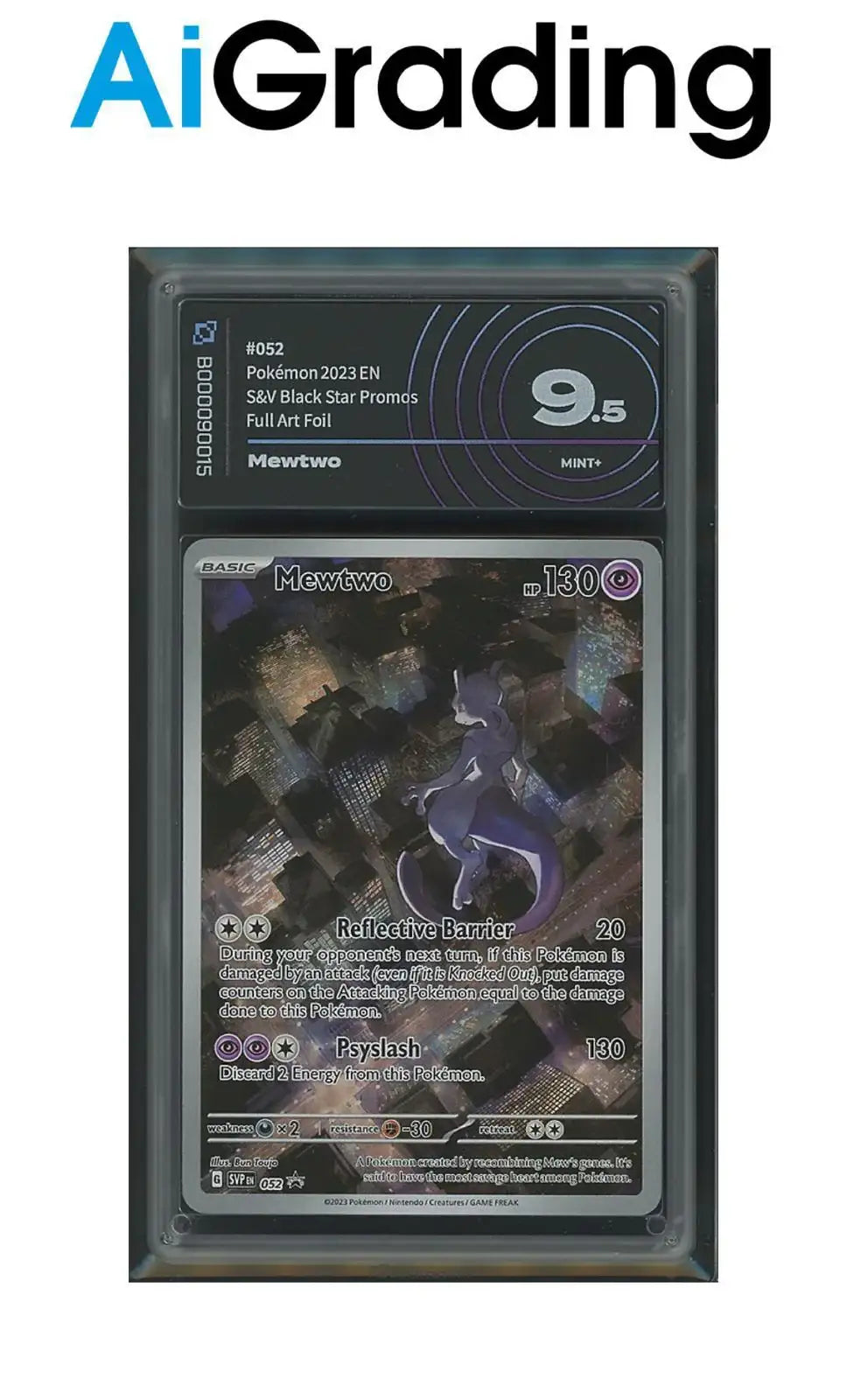 Mewtwo Black Star Promo 052 151 Gradata AiGrading Voto 9,5 - B000090015
