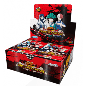 My Hero Academia Crimson Rampage 1st edition Collectible Card Game Booster Display