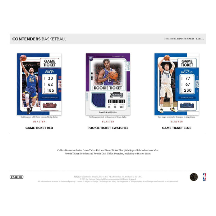 Nba Panini Contenders Blaster Box 2021-22