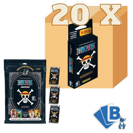 One Piece 25th Anniversary Ecoblister 3 Buste e Limited Card - Case 20 Blister + Album !