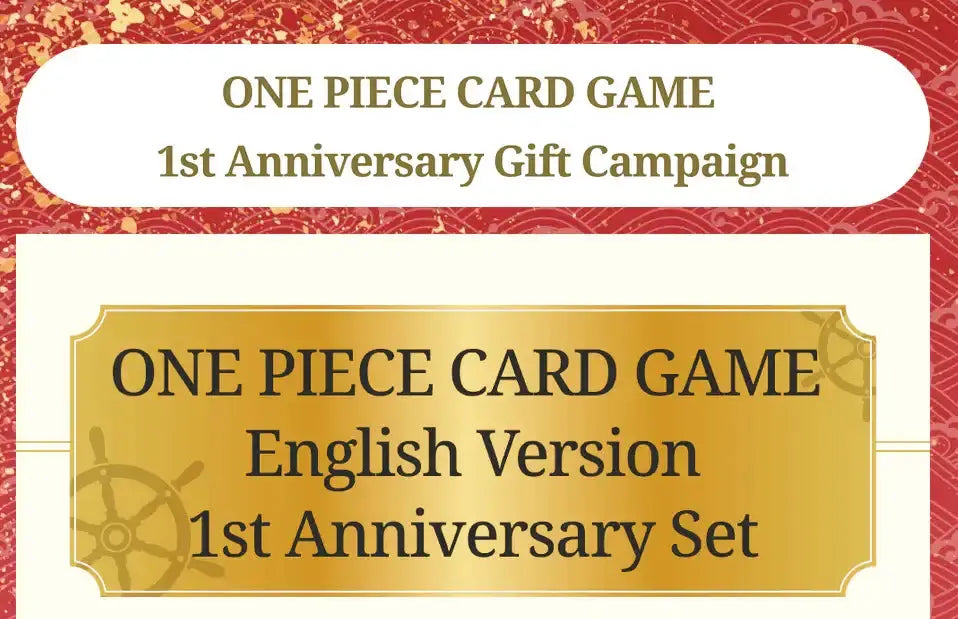 One Piece Card Game English Version 1st Year Anniversary Set - TCG  Originale e Sigillato | Spedizione Veloce