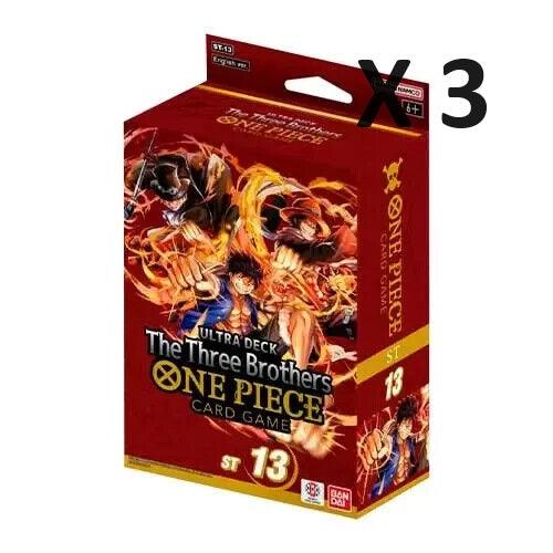One Piece Card Game Ultra Deck The Three Brothers ST13 ENG X3 -
