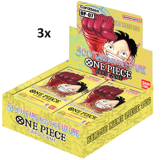 One Piece OP07 500 Years into the future Booster Box OP7 ENG Bundle 3 Box -