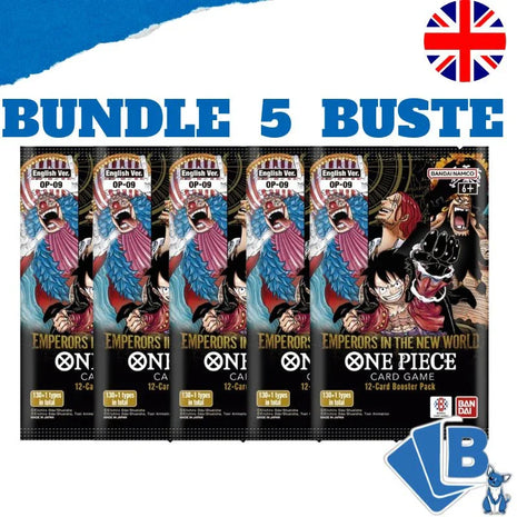 One Piece OP09 The Four Emperors Bundle 5 Booster Bustine ENG