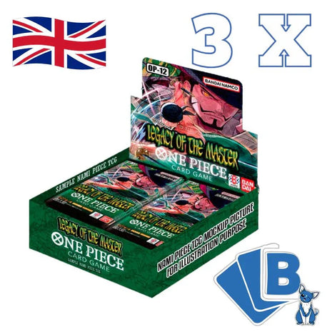 One Piece OP12 Legacy of The Master Display Box 24 Booster ENG - 3X BOX