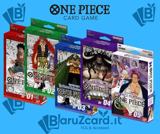One Piece Starter Deck Bundle 5 Deck da ST01 a ST05