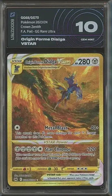 Origin Forme Dialga Vstar Crown Zenith AiGrading 10 - B000127871
