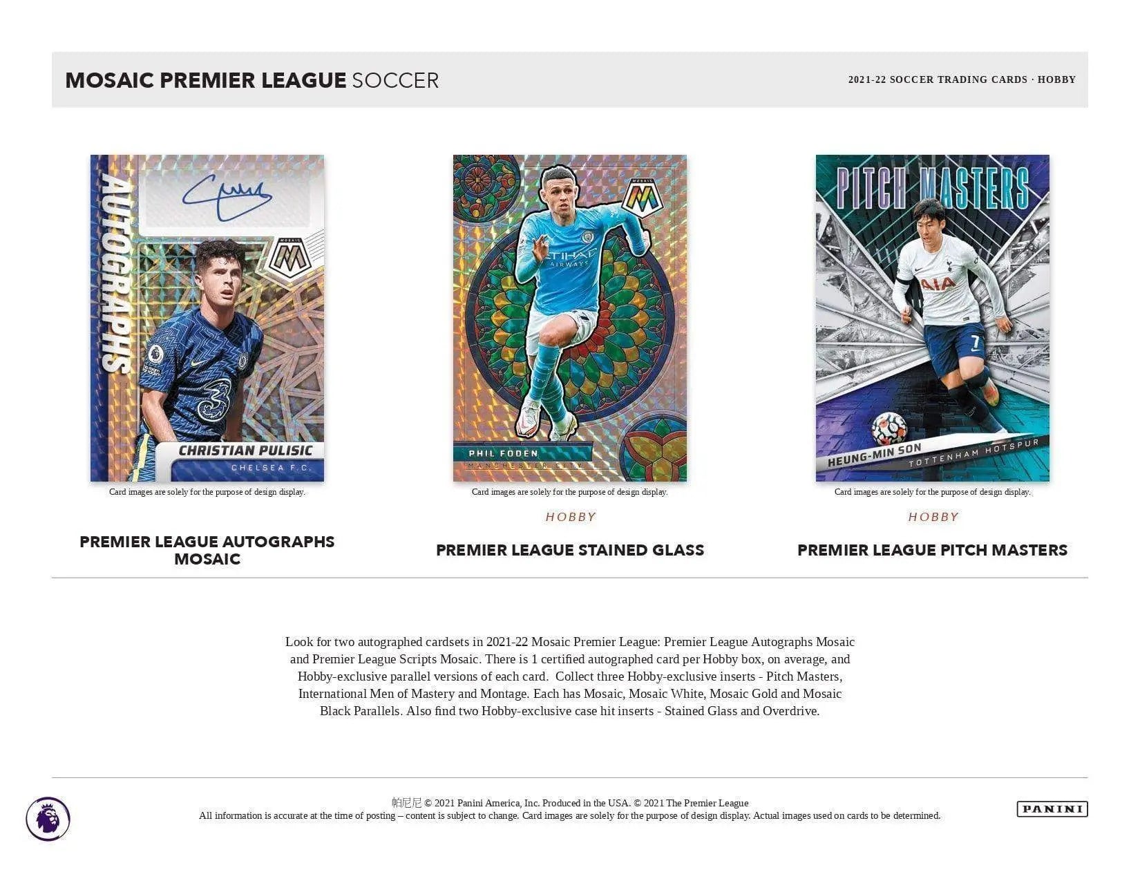 Panini Mosaic Premier League Soccer 2021-2022 Hobby Box