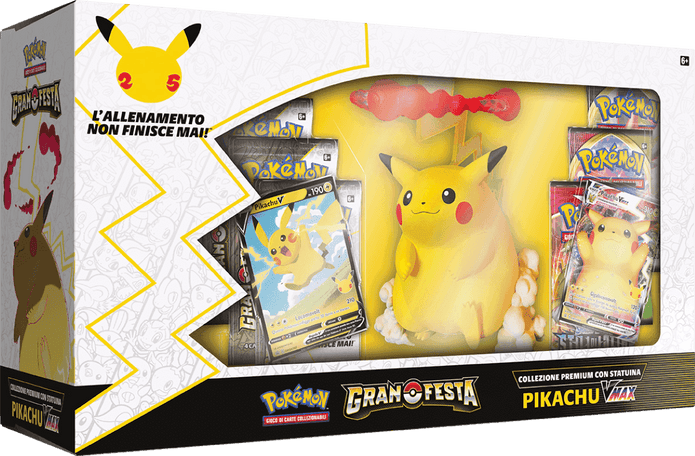 Pokemon 25th: Celebrations Eng - Collezione Premium con Statuina Pikachu VMAX