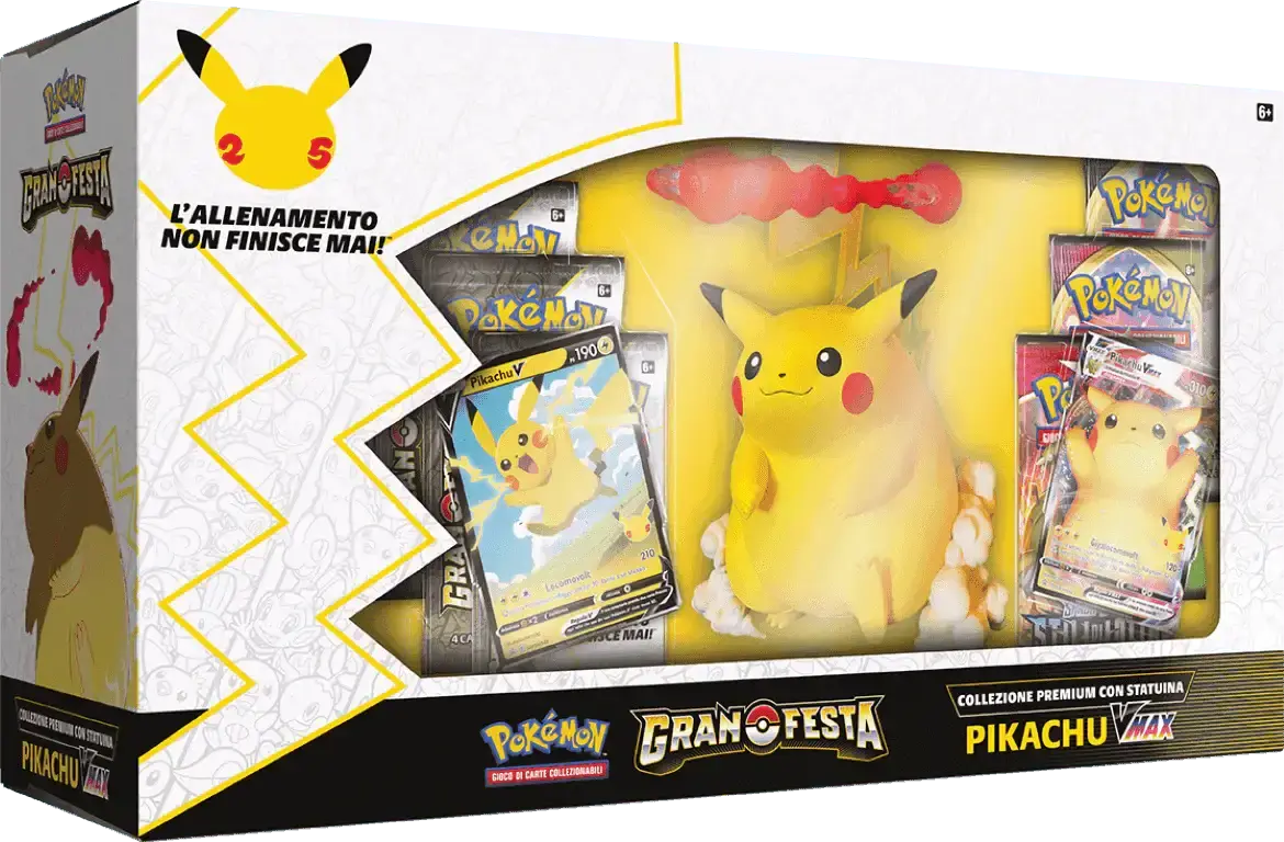 Pokemon 25th: Celebrations Eng - Collezione Premium con Statuina Pikachu VMAX