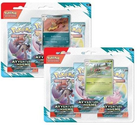 Pokemon Avventure Insieme Blister 3 Carte - Coppia