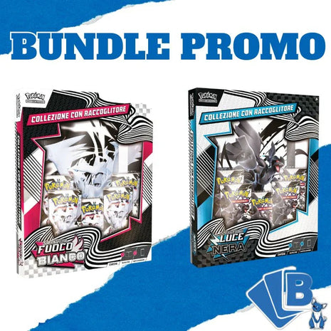 Pokemon Bundle Collezione Raccoglitore Luce Nera e Fuoco Bianco