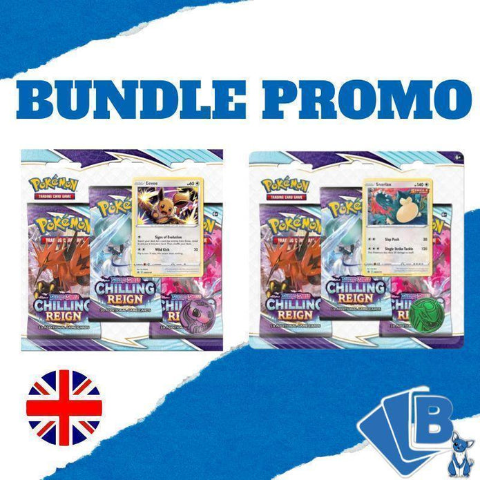 Pokémon Chilling Reign Blister Bundle 3 Bustine - Snorlax + Eevee ENG