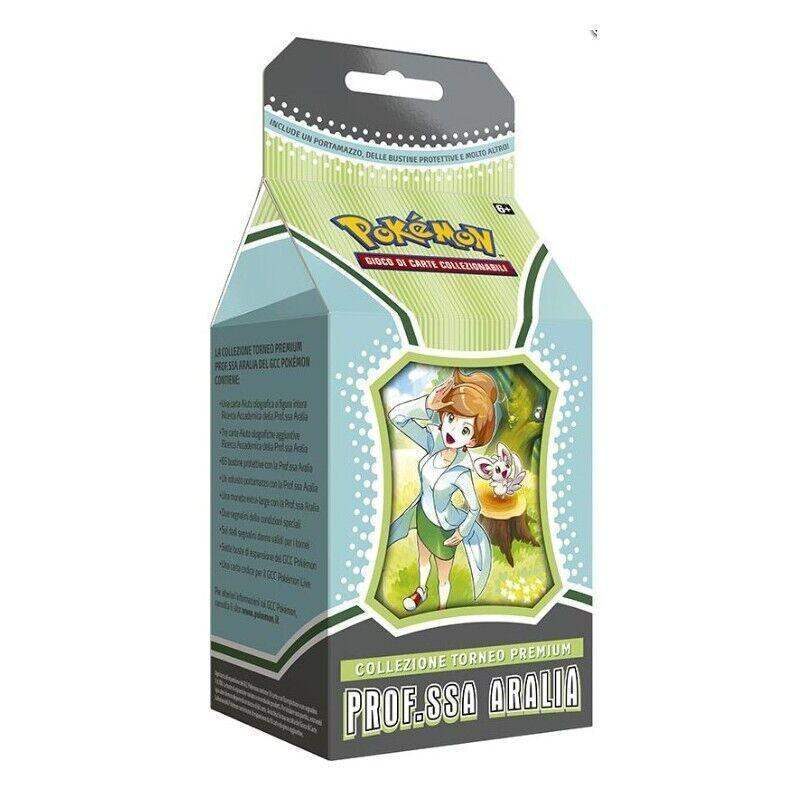 Pokèmon Collezione Aralia Prof.ssa Torneo Premium ITA - Box da 4