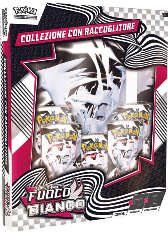 Pokemon Collezione con Raccoglitore Fuoco Bianco