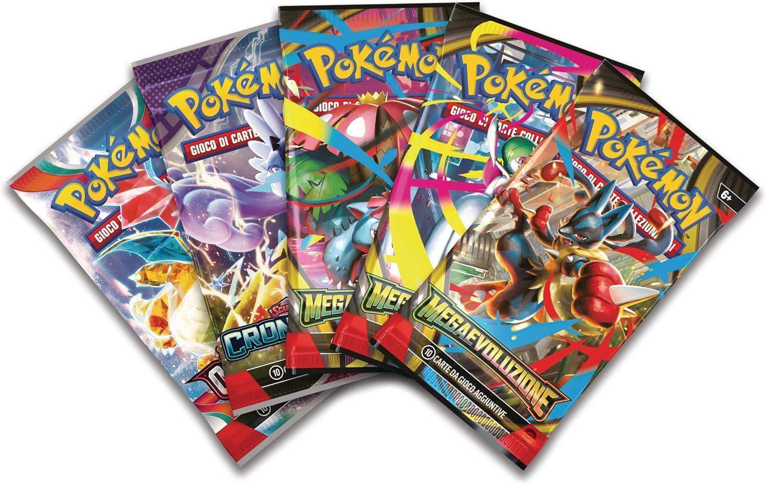 Pokemon Collezione con statuina Mega Lucario Ex ITA - Case 6 Pezzi