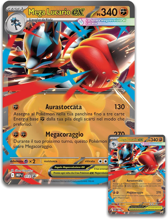 Pokemon Collezione con statuina Mega Lucario Ex ITA