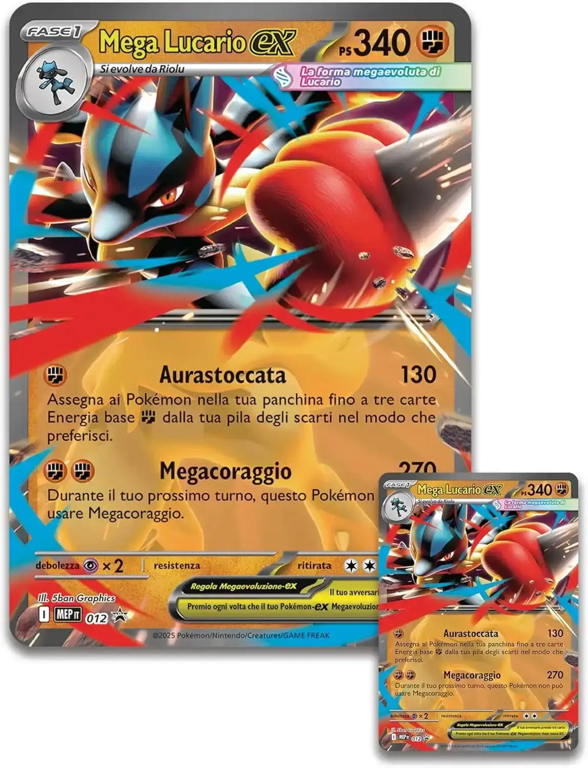 Pokemon Collezione con statuina Mega Lucario Ex ITA - Case 6 Pezzi