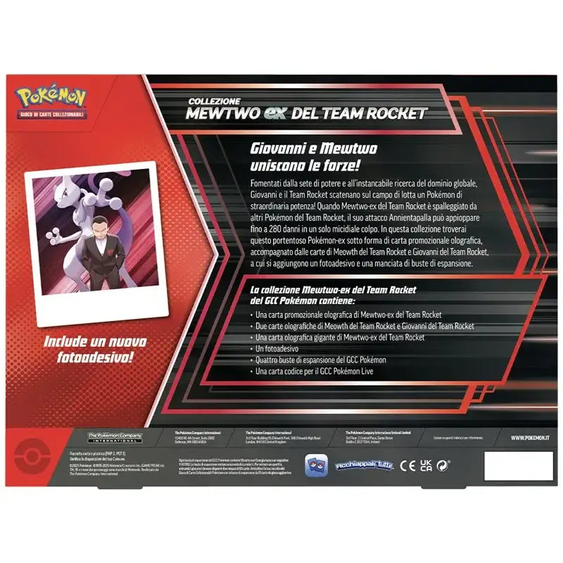 Pokemon Collezione MewTwo Ex del Team Rocket ITA