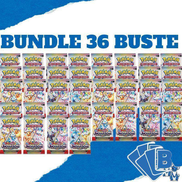 Pokemon Evoluzioni Prismatiche Bundle 36 Bustine ITA - TCG Originale e Sigillato | Spedizione Veloce | Baruzcard BaruZcard Tcg & Accessori Pokemon Evoluzioni Prismatiche Bundle 36 Bustine ITA - TCG Originale e Sigillato | Spedizione Veloce | Baruzcard BaruZcard Tcg & Accessori