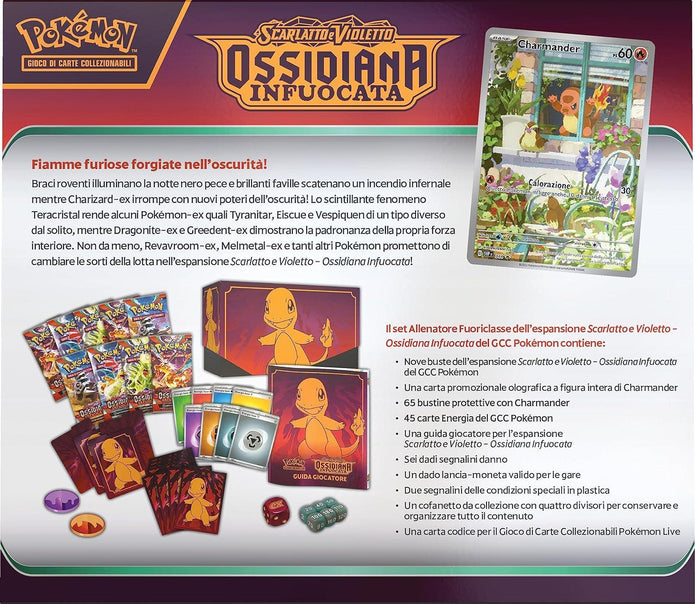 Pokemon Ossidiana Infuocata Set Allenatore Fuoriclasse ITA - CASE DA 10