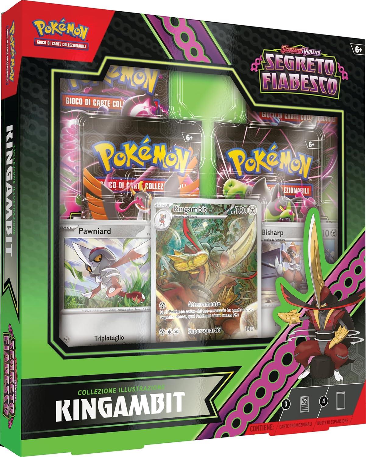 Pokemon Segreto Fiabesco bundle collezioni Kingra Greninja e Kingambit -