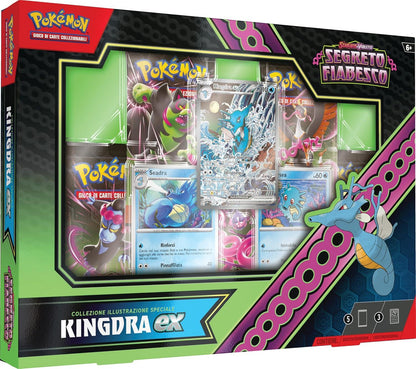 Pokemon Segreto Fiabesco bundle collezioni Kingra Greninja e Kingambit -