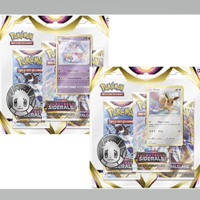Pokemon Spada e Scudo Lucentezza Siderale - 3 Bustine Blister Italiano
