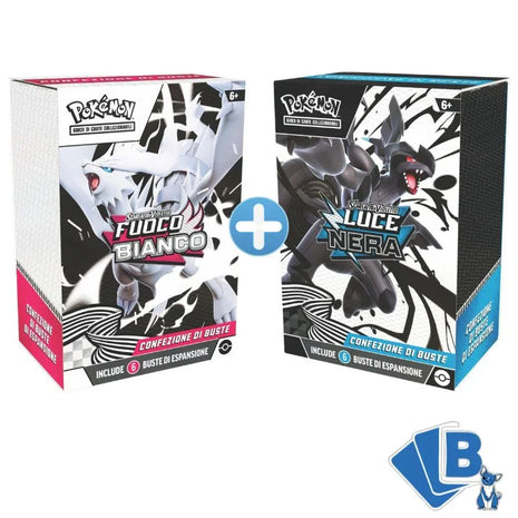 Pokemon SV 10.5 Bundle 6 Buste Luce Nera + Bundle Fuoco Bianco