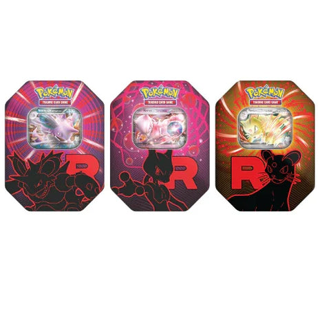 Pokemon Tin da Collezione Team Rocket Bundle da 3 Mewtwo Ex Nidoking Ex Persian EX IT