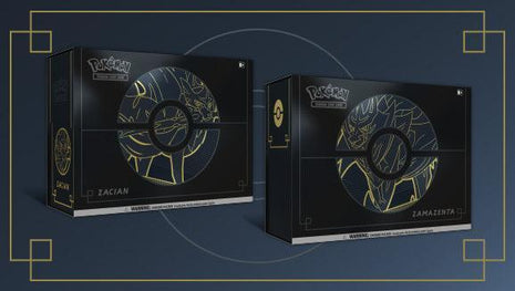 Pokemon Zacian Sword and Shield Elite Trainer Box Plus Zacian e Zamazenta