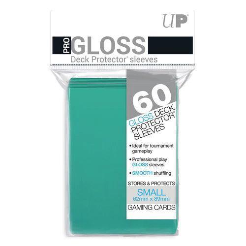 PRO-Gloss Small Deck Protector Sleeves (60ct) Aqua