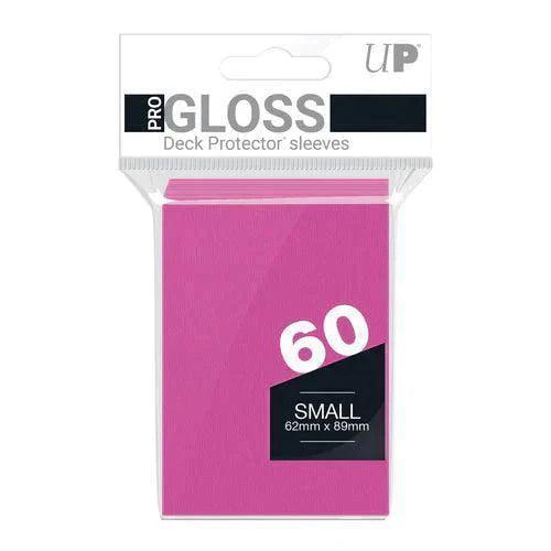 PRO-Gloss Small Deck Protector Sleeves (60ct) Bright Pink