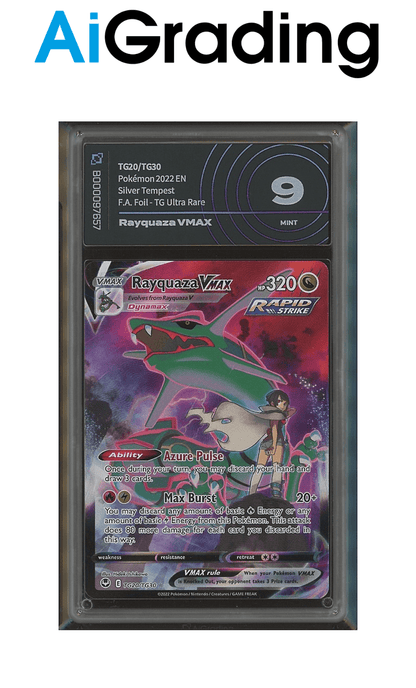 Rayquaza Vmax Silver Tempest AiGrading Voto 9 - B000097657 -