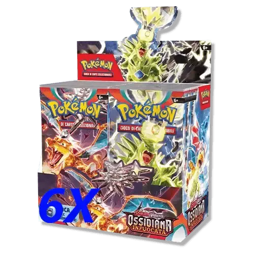 Scarlatto e Violetto Ossidiana Infuocata Case da 6 Box du Bustine