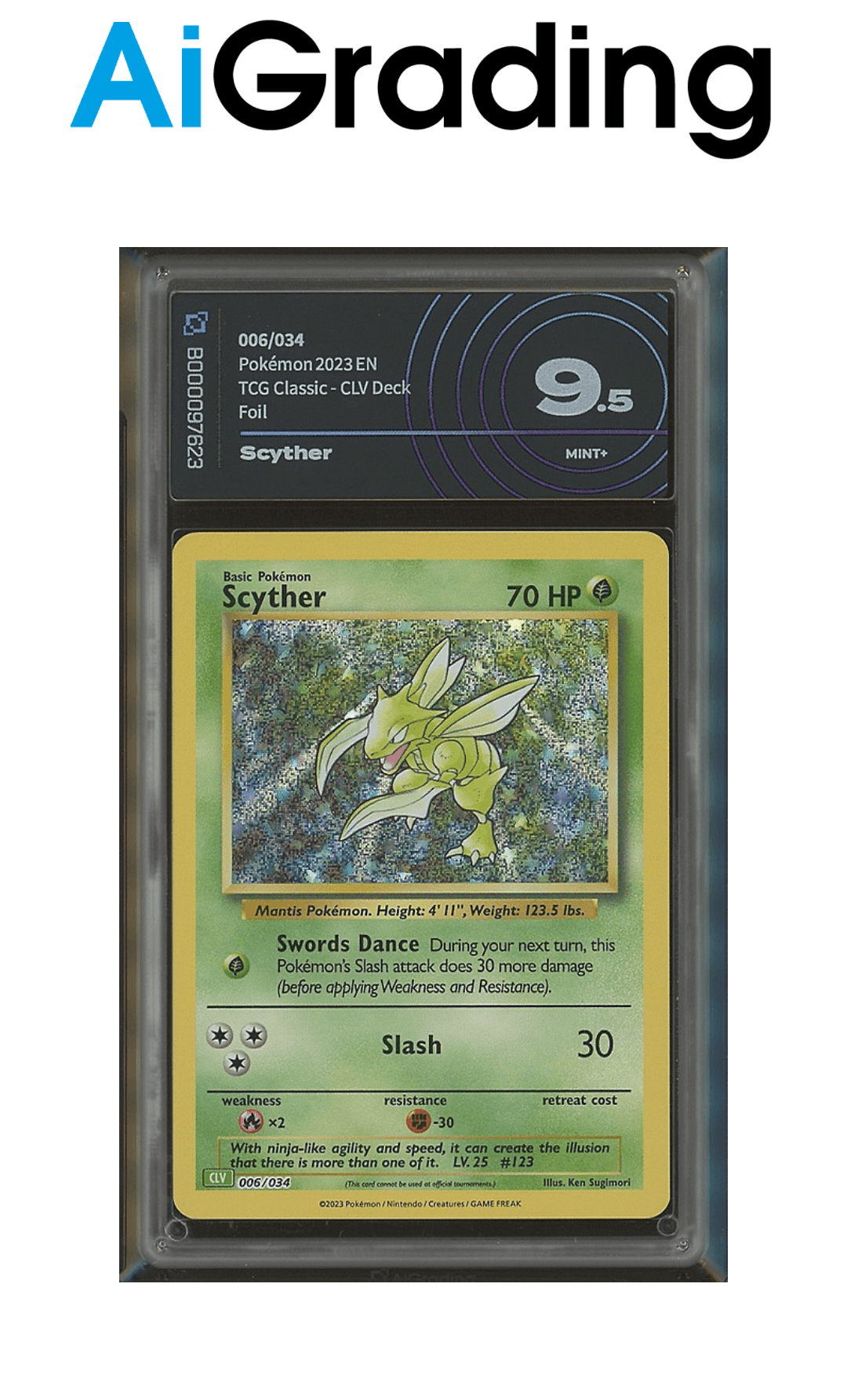 Scyther TCG Classic Gradata AiGrading Voto 9,5 - B000097623 -