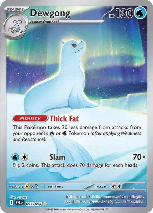 Dewgong Illustration Rare 097/094 Fiamme Spettrali ITA