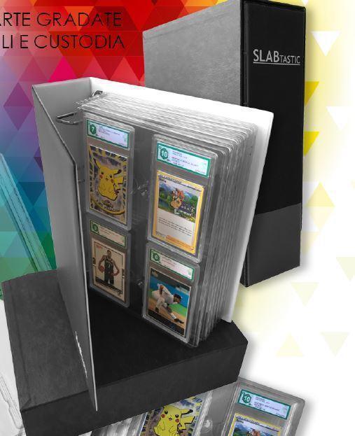 SLABtastic - Raccoglitore per carte Gradate Graad e PSA con fogli e custodia