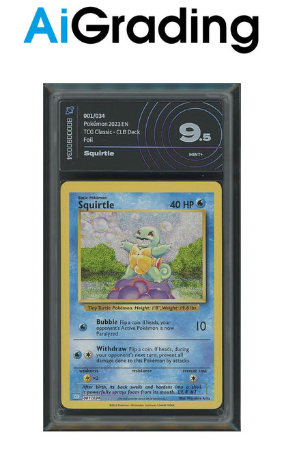 Squirtle Tcg Classic 001/034 Gradata AiGrading Voto 9,5 - B000090034 -