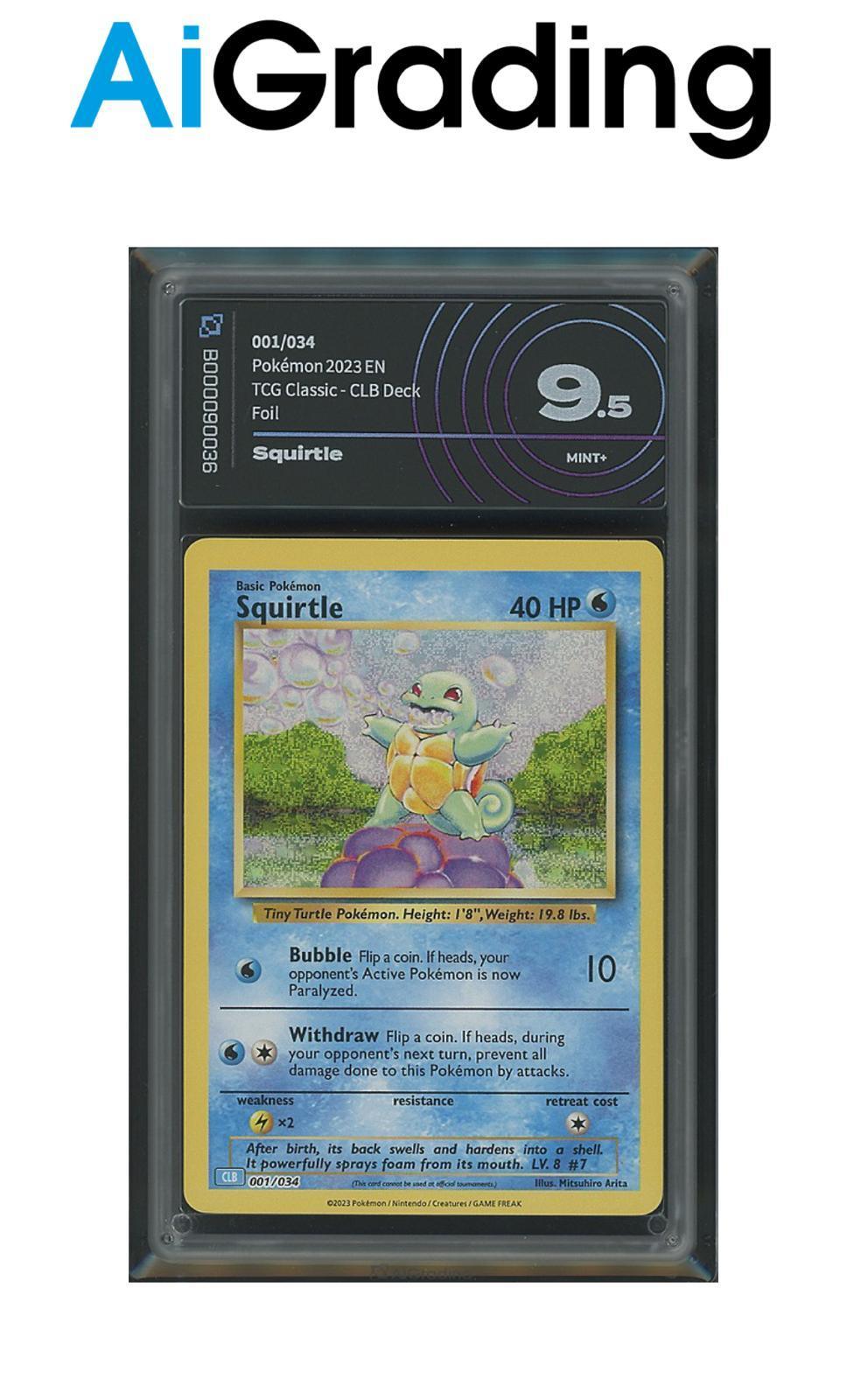 Squirtle Tcg Classic 001/034 Gradata AiGrading Voto 9,5 - B000090036 -