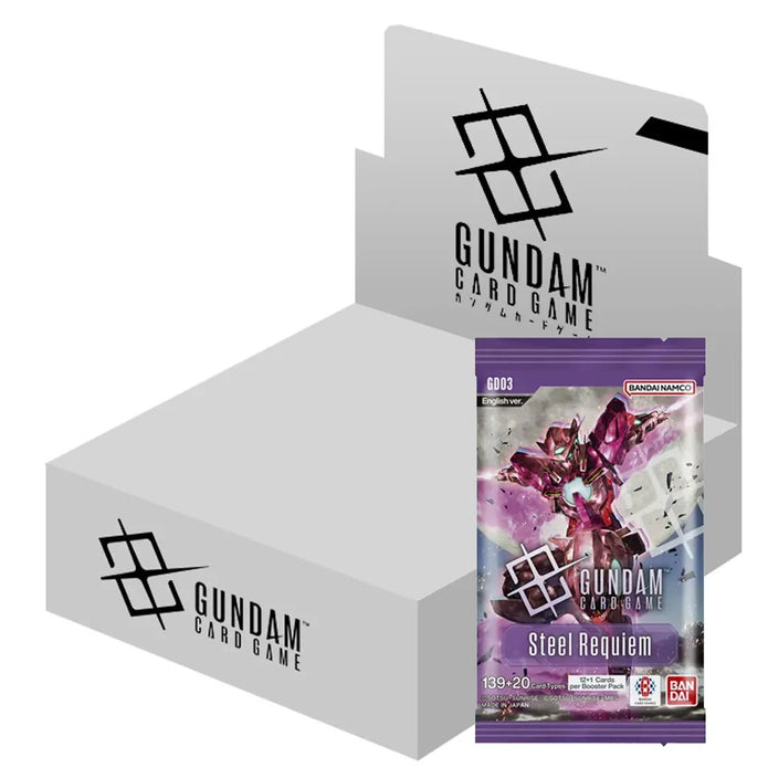 Gundam Card Game Booster Box Display GD03 Steel Requiem ENG