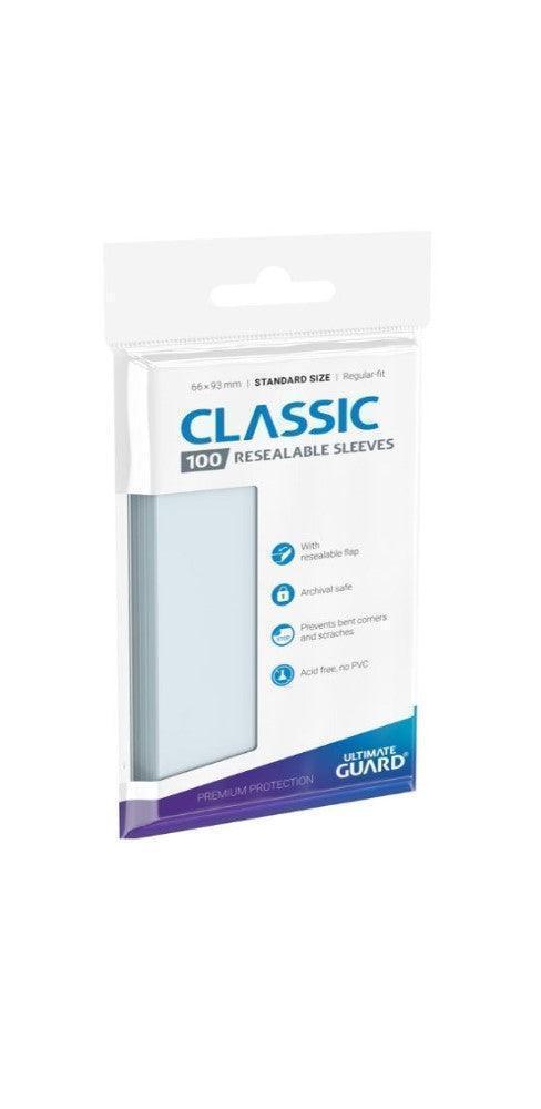 Ultimate Guard Classic Sleeves Resealable Standard Size Transparent (100) -