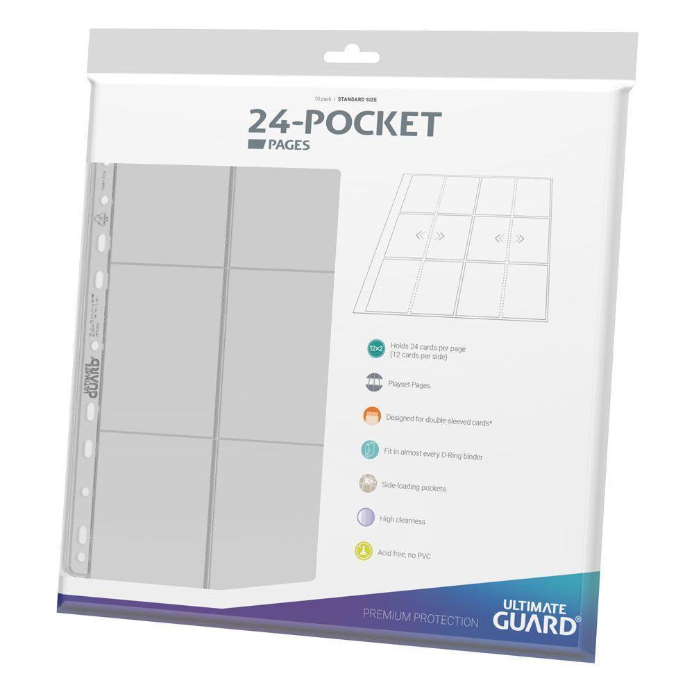 Ultimate Guard - Confezione 10 fogli 24-Pocket QuadRow Side-Loading Pages Clear