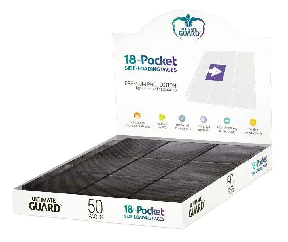 Ultimate Guard Fogli SideLoad Black 9 +9 tasche Confezione 50 Fogli
