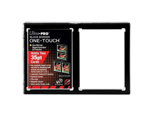 Ultra Pro 2-Card Black Border ONE-TOUCH Magnetic Holder