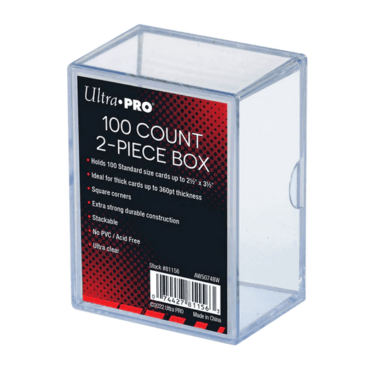 Ultra Pro 2-Piece Clear 100 Card Storage Box