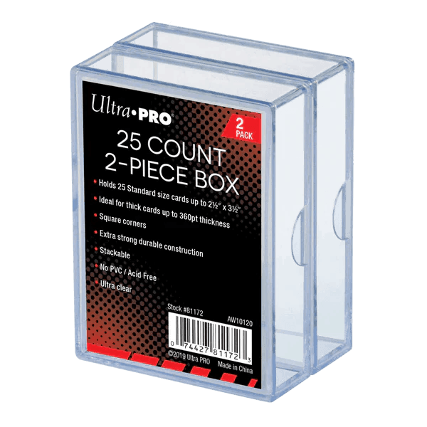 Ultra Pro 2-Piece Clear 25 Card Storage Box