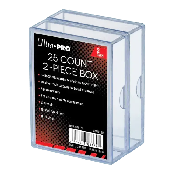 Ultra Pro 2-Piece Clear 25 Card Storage Box